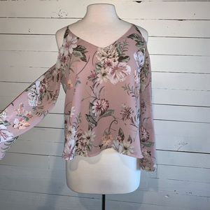 Floral Pink Off-The-Shoulder Top
